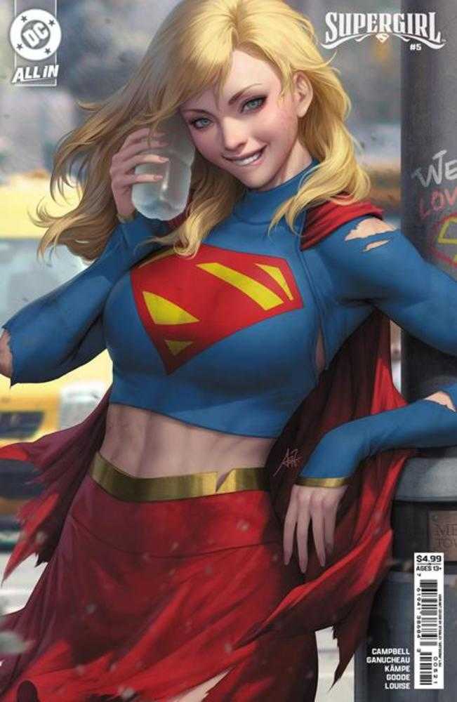 Supergirl 5 Cover B Stanley Artgerm Lau Card Stock Variant - Walt's Comic Shop