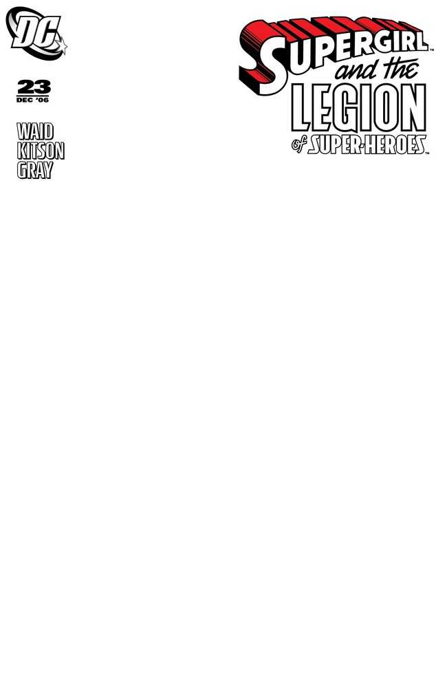 Supergirl And The Legion Of Super Heroes 23 Facsimile Edition Cover D Blank Card Stock Variant - Walt's Comic Shop
