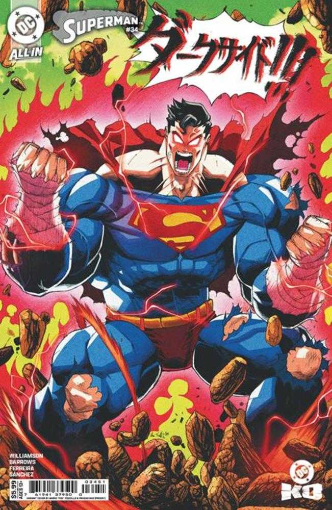 Superman 34 Cover E Mario Foccillo Card Stock Variant (DC K.O.) - Walt's Comic Shop