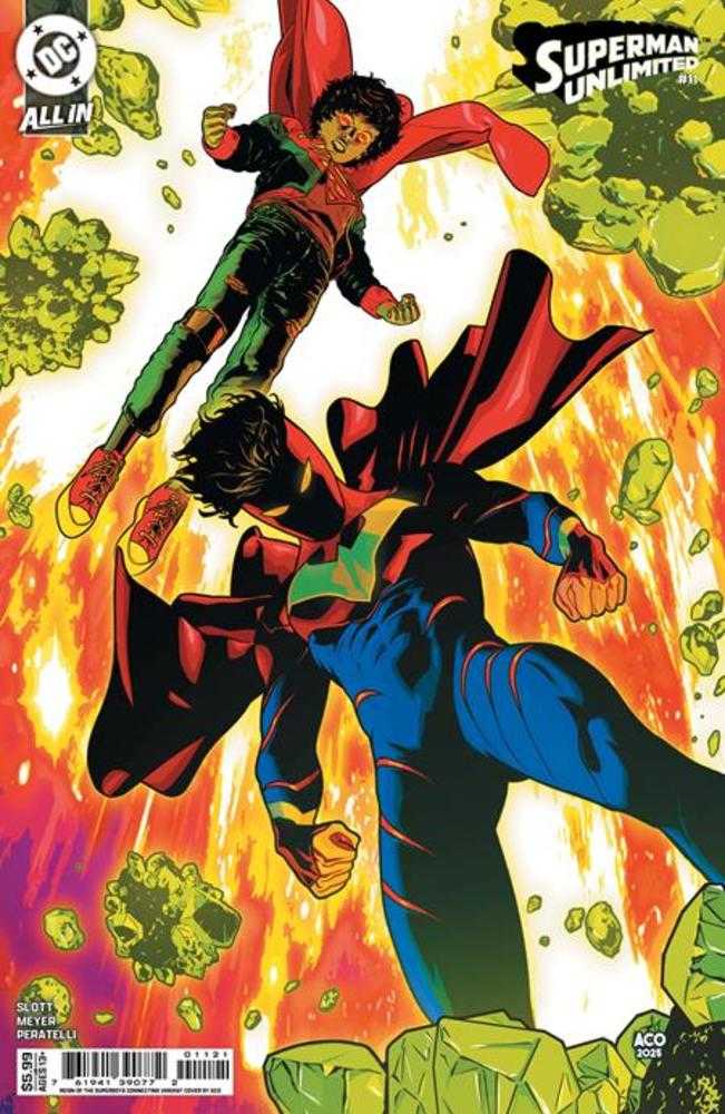 Superman Unlimited 11 Cover G Aco Reign Of The Superboys Connecting Card Stock Variant - Walt's Comic Shop