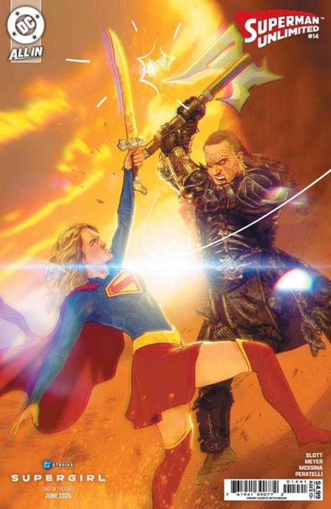 Superman Unlimited 14 Cover D Mitch Gerads Supergirl Movie Card Stock Variant (The Reign Of The Superboys) - Walt's Comic Shop