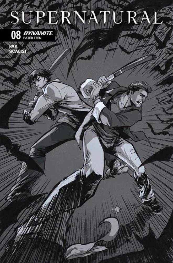Supernatural 8 Cover G David Cousens Line Art 1:10 Ratio Variant - Walt's Comic Shop