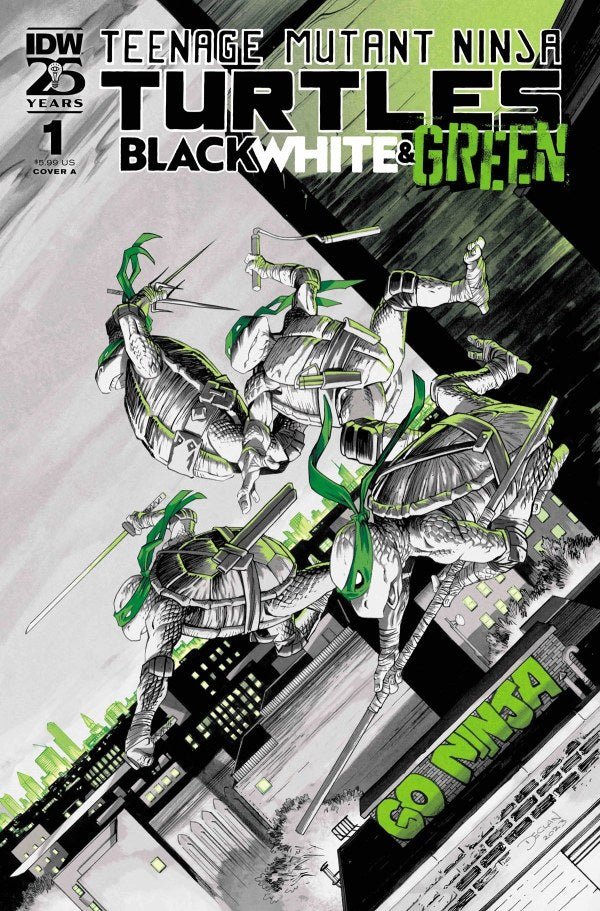 Teenage Mutant Ninja Turtles: Black, White, And Green #1 Cover A (Shalvey) - Walt's Comic Shop