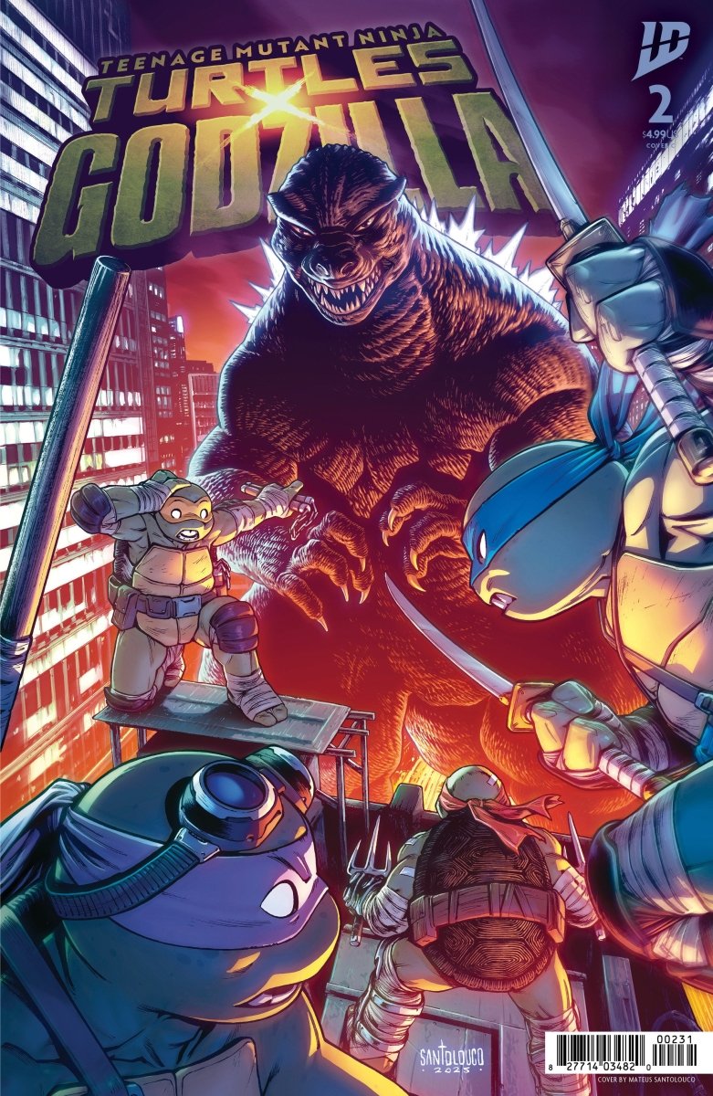 Teenage Mutant Ninja Turtles X Godzilla 2 Variant C (Santolouco) - Walt's Comic Shop