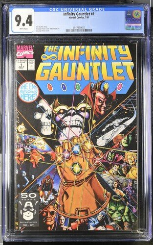 The Infinity Gauntlet #1 George Perez Direct Variant CGC 9.4 - Walt's Comic Shop