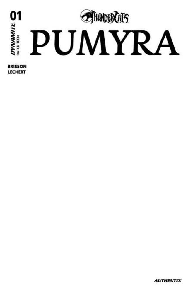 Thundercats Pumyra 1 Cover E Blank Authentix Variant - Walt's Comic Shop