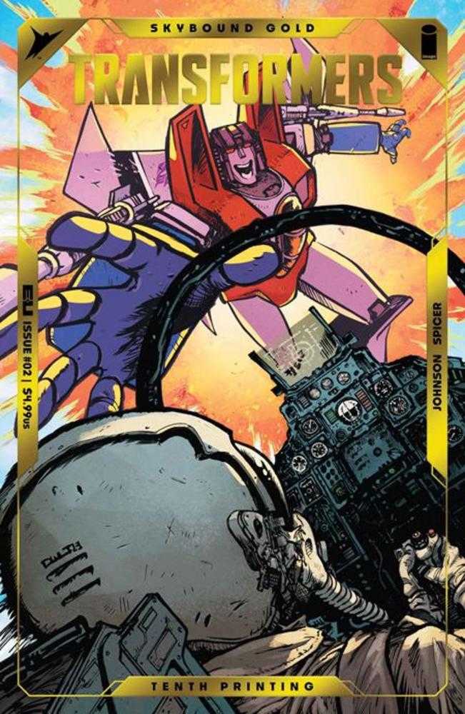 Transformers 2 10 Th Printing Cover A Daniel Warren Johnson & Mike Spicer Emboss & Gold Foil - Walt's Comic Shop