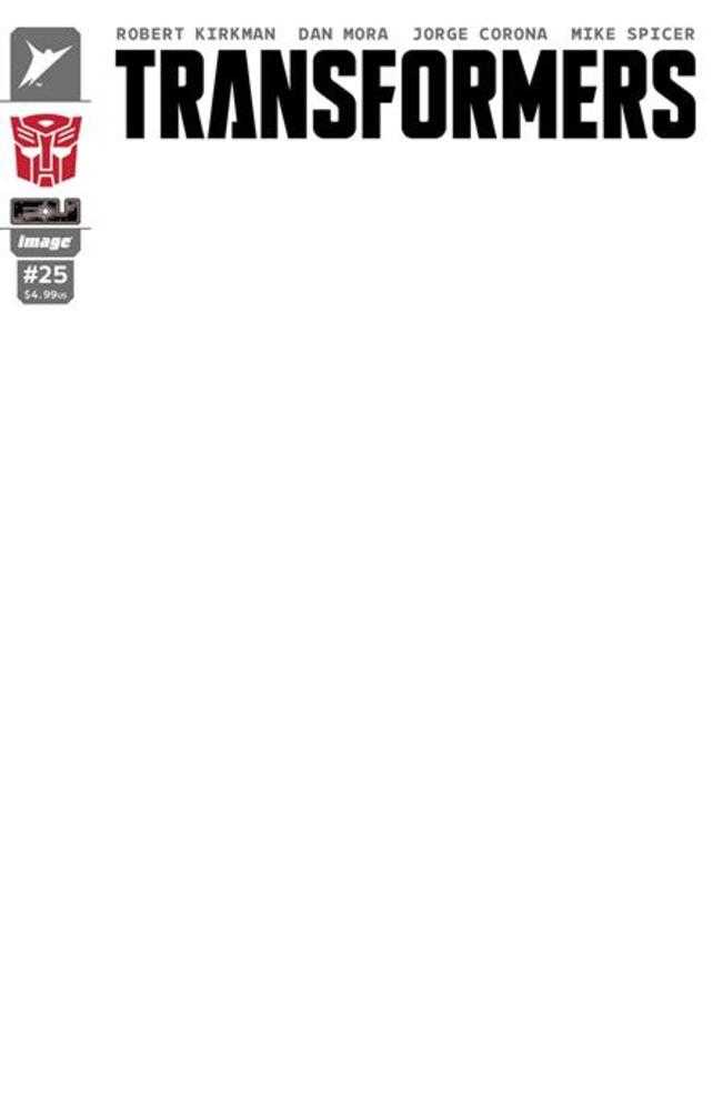 Transformers 25 Cover G Blank Sketch Autobot Variant - Walt's Comic Shop