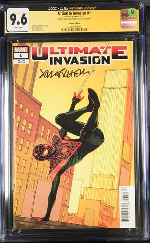 Ultimate Invasion #1 singed by SARA PICHELLI AUTHENTICATED AUTOGRAPH CGC 9.6 - Walt's Comic Shop