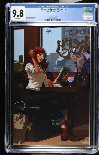 Ultimate Spider - Man 19 9/25 Marvel Comics 1:100 Parel "Virgin" Edition CGC 9.8 - Walt's Comic Shop