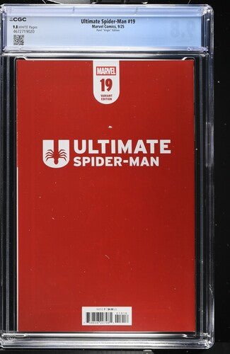 Ultimate Spider - Man 19 9/25 Marvel Comics 1:100 Parel "Virgin" Edition CGC 9.8 - Walt's Comic Shop