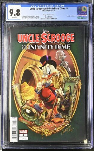 Uncle Scrooge and the Infinity Dime #1 Campbell 1:50 Incentive Variant CGC 9.8 - Walt's Comic Shop