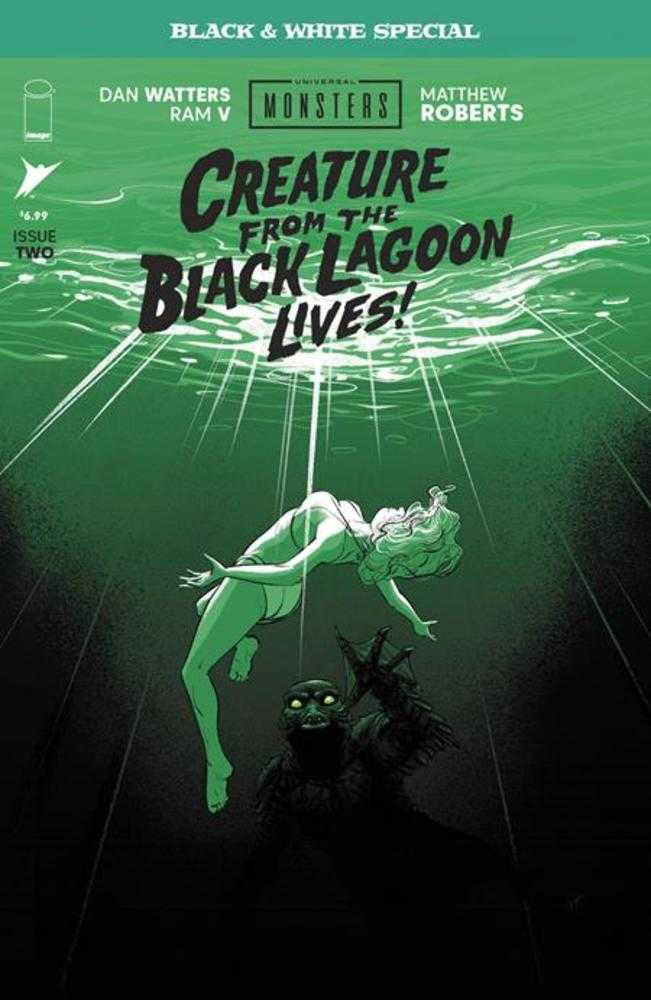 Universal Monsters Creature From The Black Lagoon Lives Black & White Special 2 (Of 2) Cover A Matthew Roberts - Walt's Comic Shop