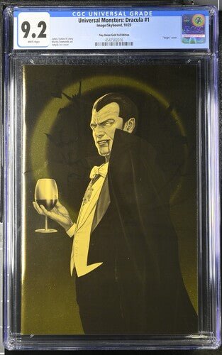 Universal Monsters: Dracula #1 Tiny Onion Gold Foil Edition Virgin CGC 9.2 - Walt's Comic Shop