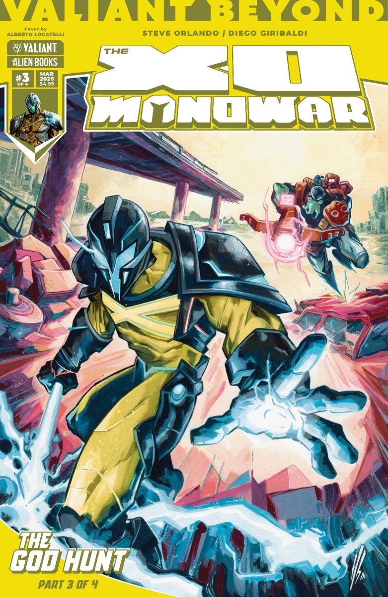 Valiant Beyond: The X O Manowar 7 The God Hunt 3 Variant B (Locatelli) - Walt's Comic Shop