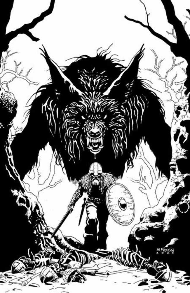 Viking Moon 1 (Of 5) Cover E Marcelo Frusin Black & White 1:25 Ratio Variant - Walt's Comic Shop