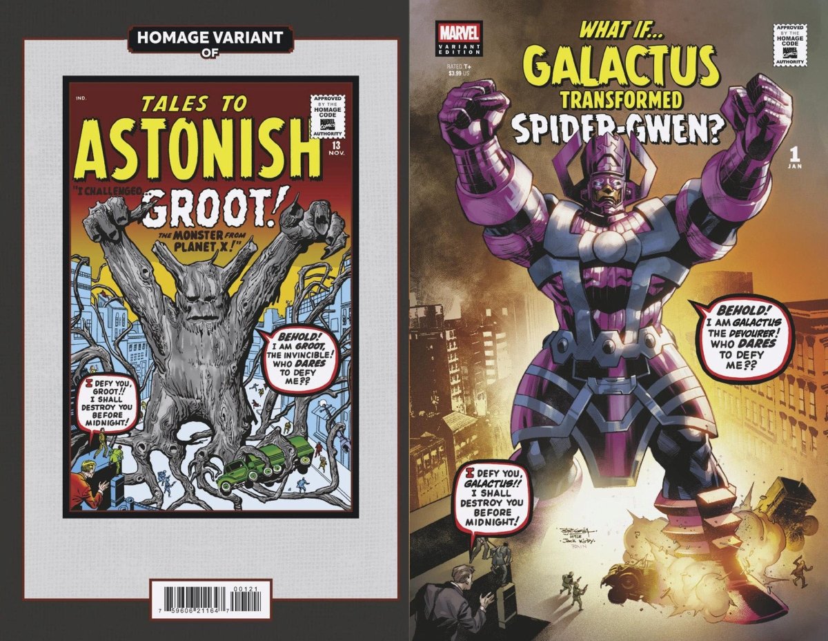 What If...? Galactus: Galactus Transformed Spider - Gwen? #1 Stephen Segovia Sci - F I Homage Variant - Walt's Comic Shop