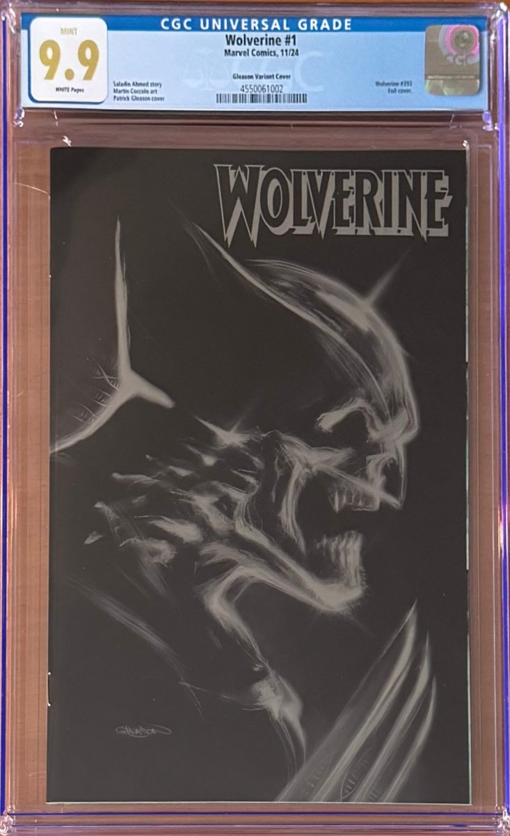 Wolverine #1 Gleason Foil Var CGC 9.9 - Walt's Comic Shop