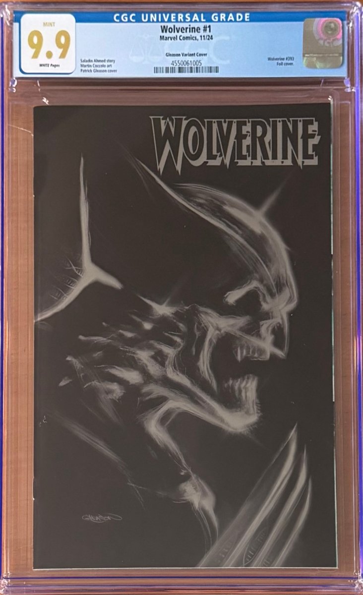 Wolverine #1 Gleason Foil Var CGC 9.9 - Walt's Comic Shop