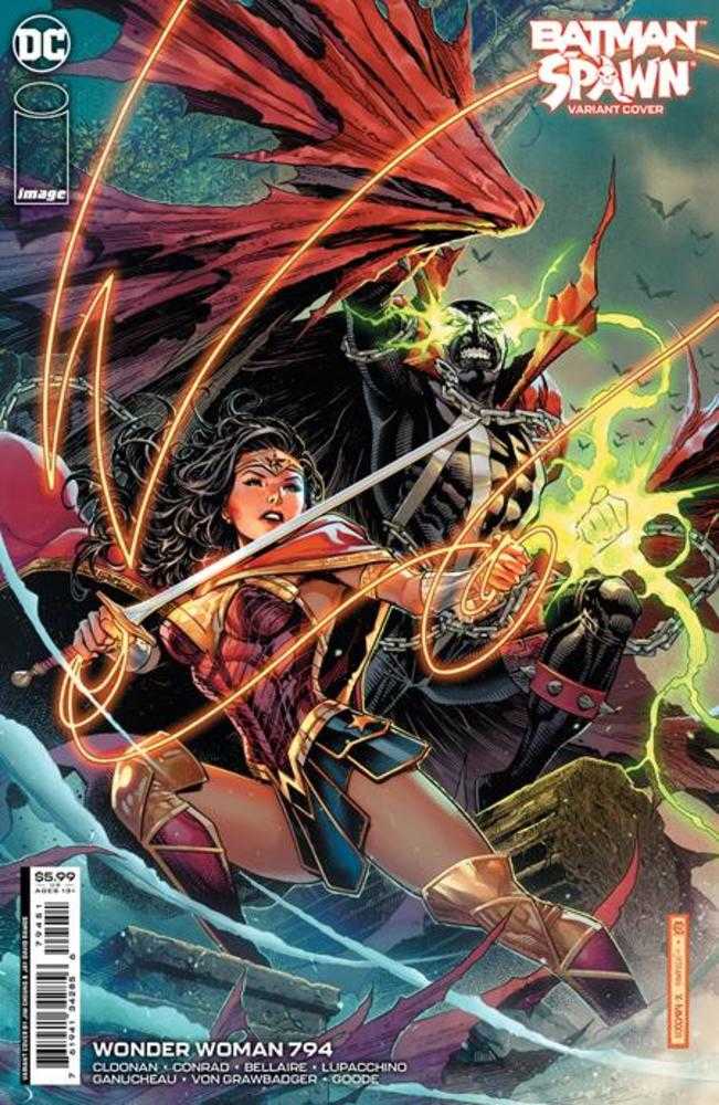 Wonder Woman 794 Cover E Jim Cheung DC Spawn Card Stock Variant - Walt's Comic Shop