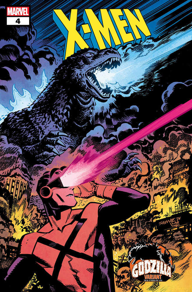 X - Men #4 Chris Samnee Godzilla Variant - Walt's Comic Shop