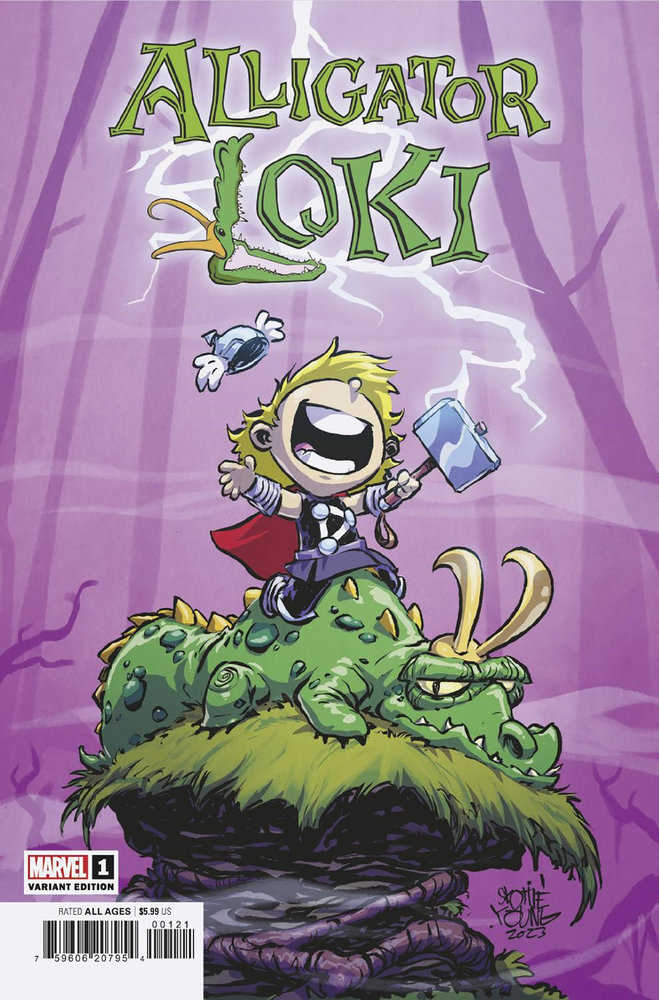 Alligator Loki #1 Skottie Young Variant - Walt's Comic Shop