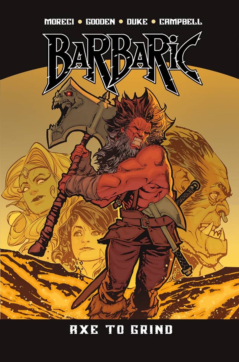 Barbaric TP Vol 02 Axe To Grind DM Exclusive Cover - Walt's Comic Shop