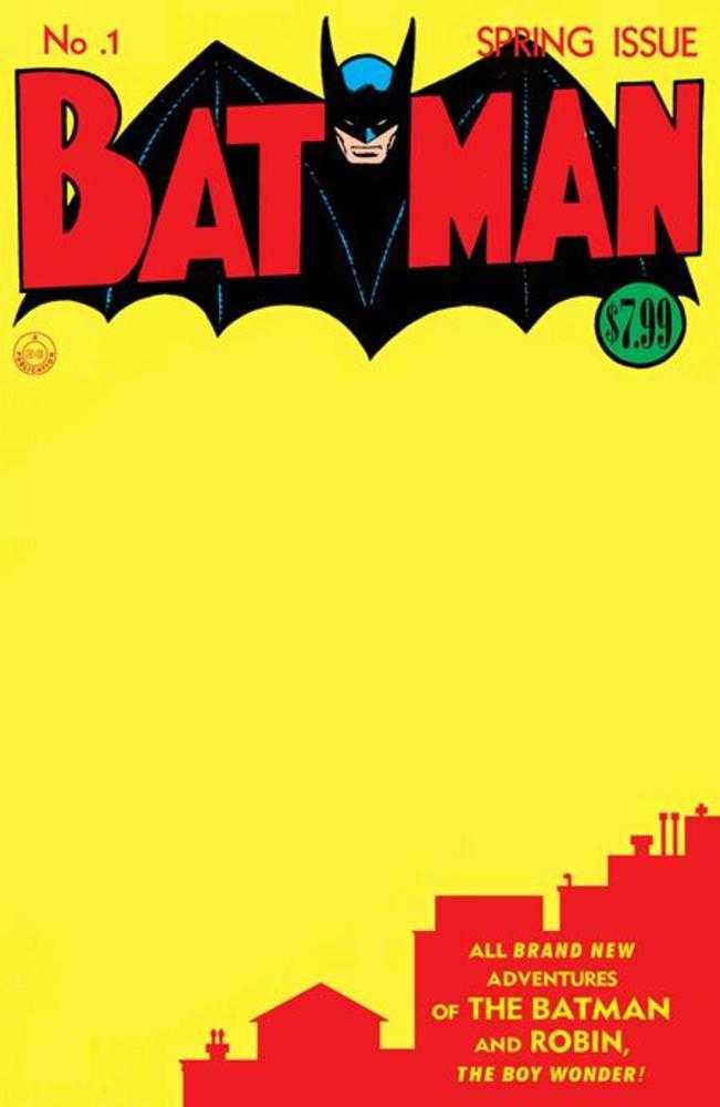Batman #1 Facsimile Edition Cover C Blank Variant - Walt's Comic Shop