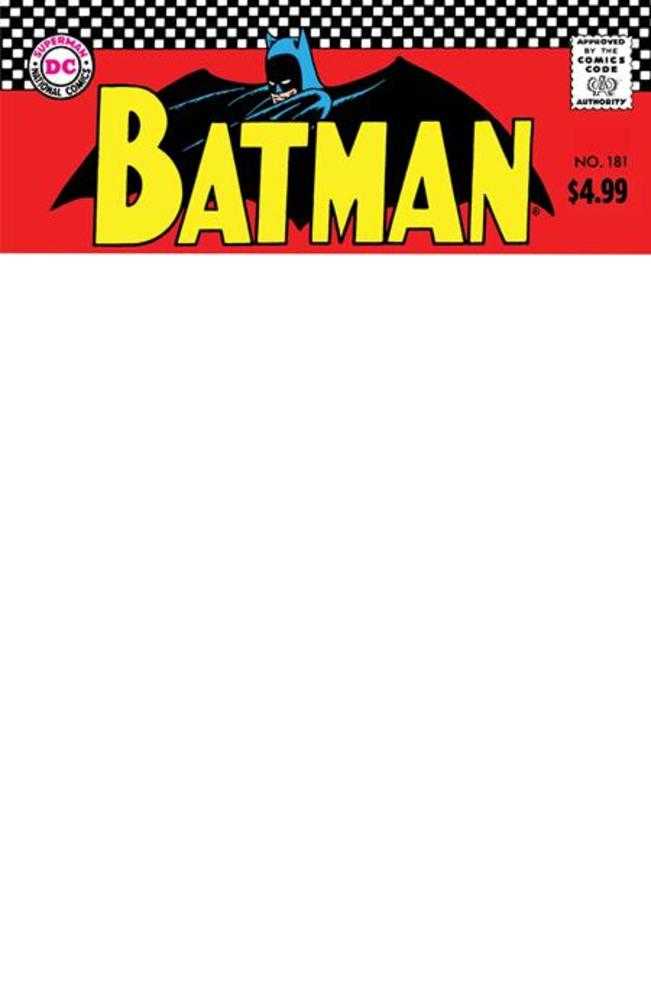 Batman #181 Facsimile Edition Cover C Blank Variant - Walt's Comic Shop