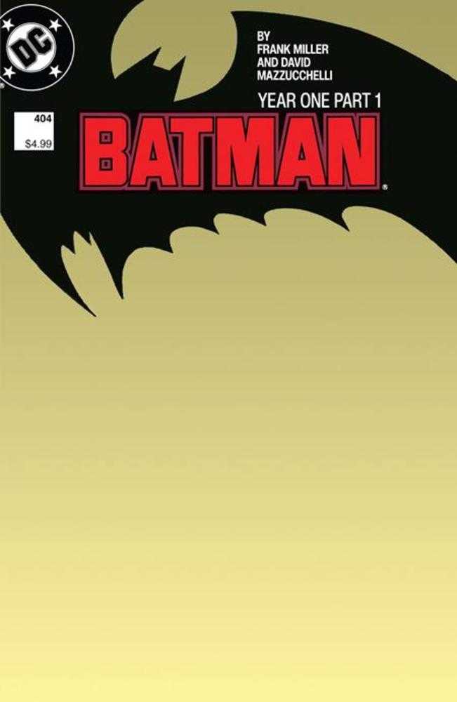 Batman #404 Facsimile Edition Cover B Blank Card Stock Variant - Walt's Comic Shop