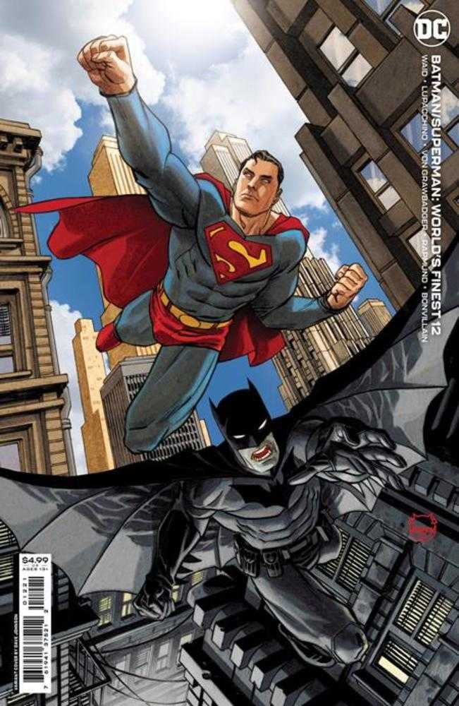 Batman Superman Worlds Finest #12 Cover B Dave Johnson Card Stock Variant - Walt's Comic Shop