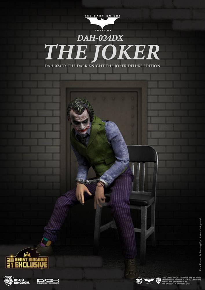 Batman The Dark Knight Dynamic 8ction Heroes Action Figure 1/9 The Joker Deluxe Version 21 cm - Walt's Comic Shop