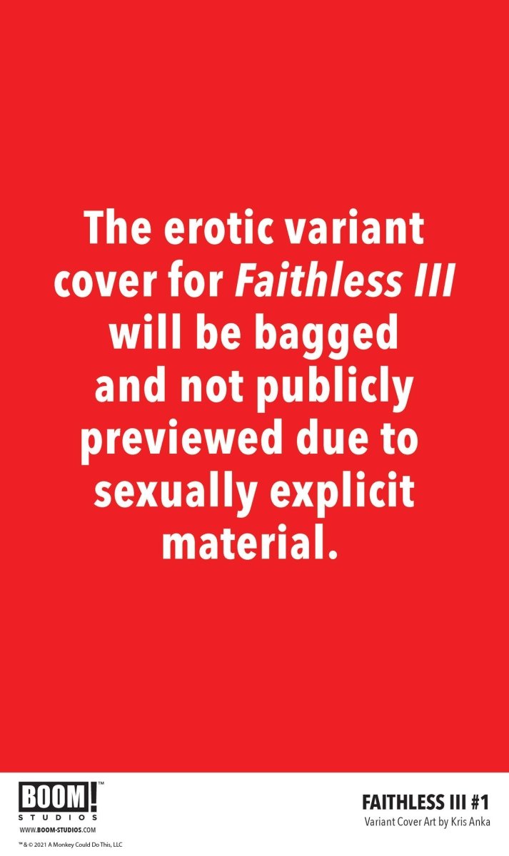 Faithless III #1 Cover B Erotic Variant Anka - Walt's Comic Shop