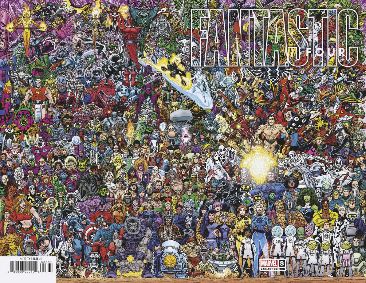 Fantastic Four 8 Scott Koblish Wraparound Connecting 700 Characters Variant - Walt's Comic Shop