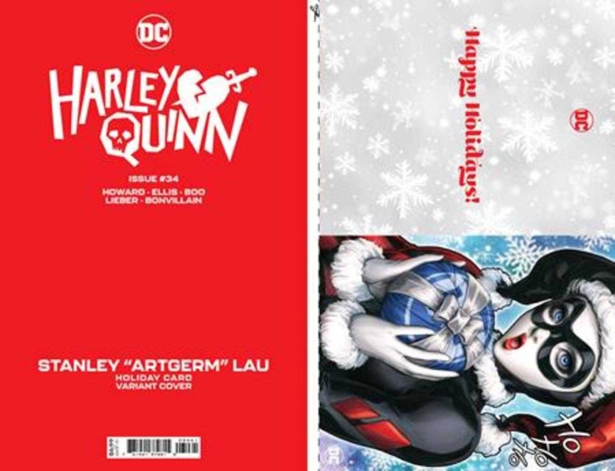 Harley Quinn #34 Cover C Stanley Artgerm Lau DC Holiday Card Special Edition Variant - Walt's Comic Shop