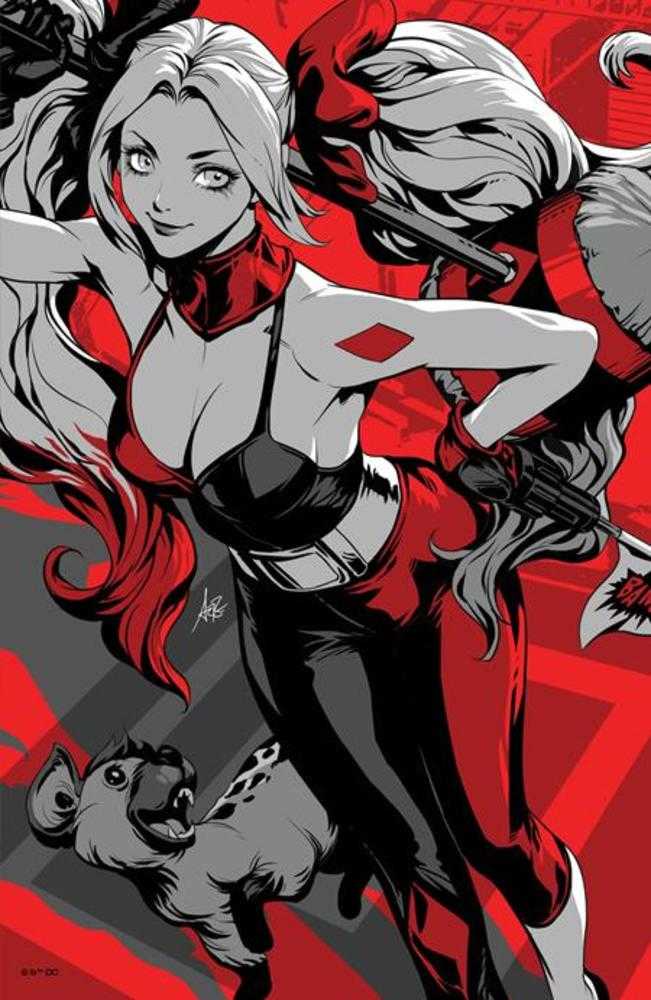 Harley Quinn Black White Redder #1 (Of 6) Cover F Stanley Artgerm Lau Foil Variant - Walt's Comic Shop