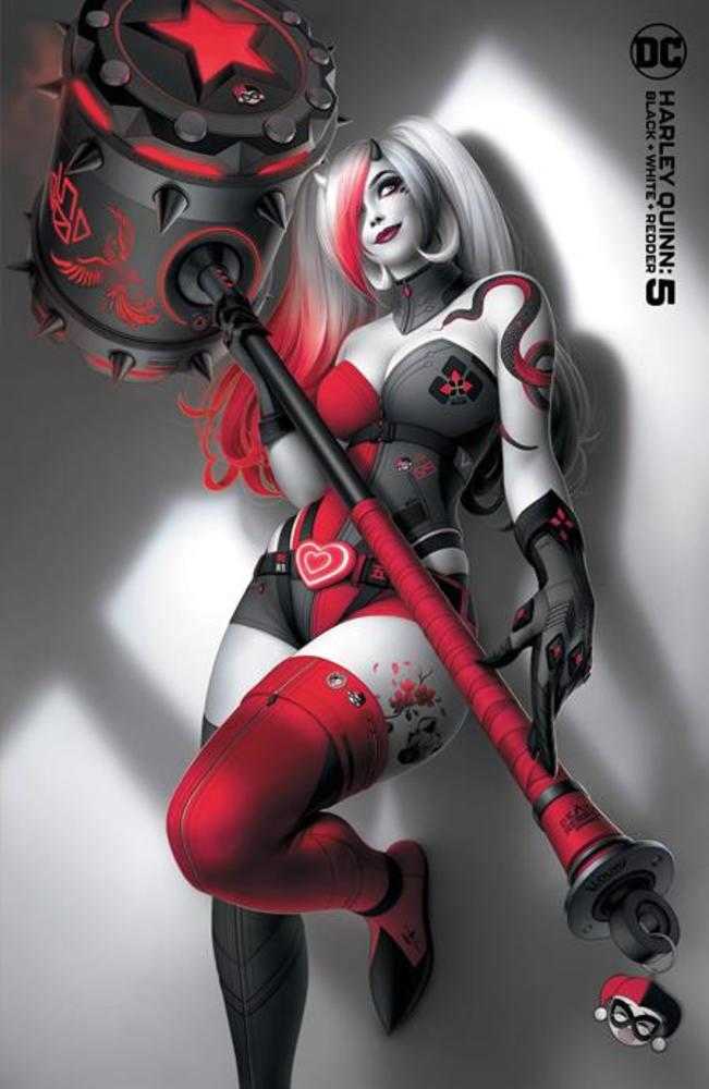 Harley Quinn Black White Redder #5 (Of 6) Cover B Warren Louw Variant - Walt's Comic Shop