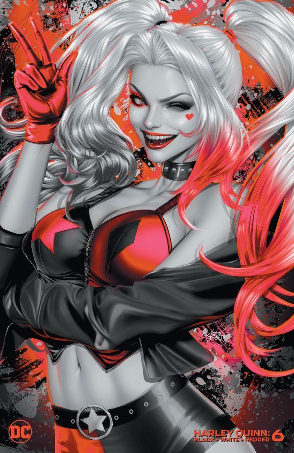 Harley Quinn Black White Redder #6 (Of 6) Cover C Ariel Diaz Variant - Walt's Comic Shop