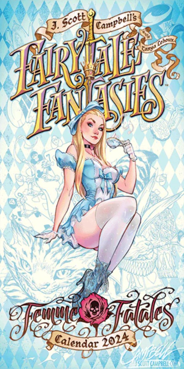 J. Scott Campbell's Fairytale Fantasies 2024 Calendar - Collectors Light (J. Scott Campbell And Tanya Lehoux) - Walt's Comic Shop