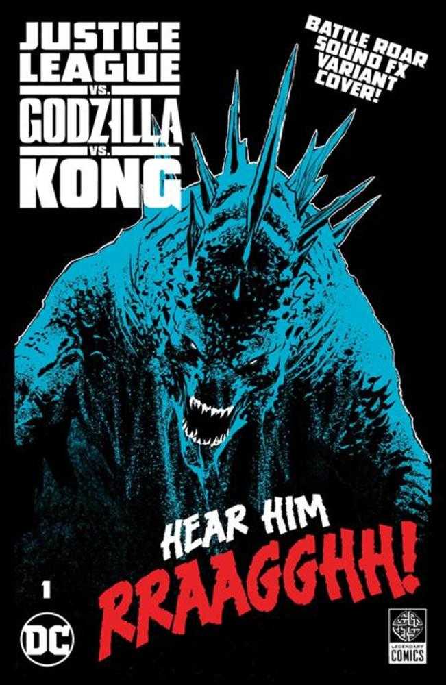 Justice League vs Godzilla vs Kong #1 (Of 7) Cover F Christian Duce Godzilla Roar Sound Fx Gatefold Variant Allocations May Occur - Walt's Comic Shop