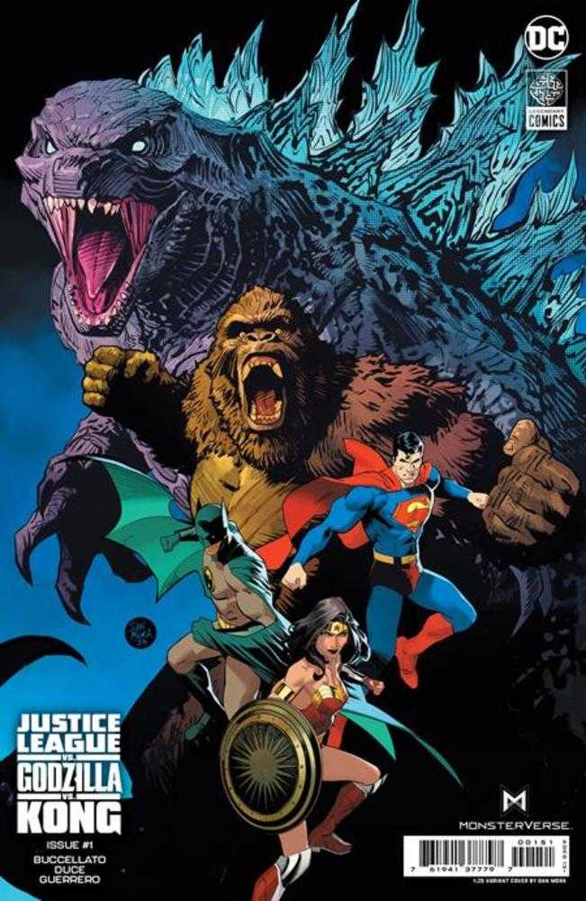 Justice League vs Godzilla vs Kong #1 (Of 7) Cover H 1 in 25 Dan Mora Card Stock Variant - Walt's Comic Shop