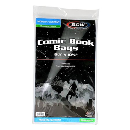 Resealable Current Modern Comic Bags (Pack Of 100) - Walt's Comic Shop
