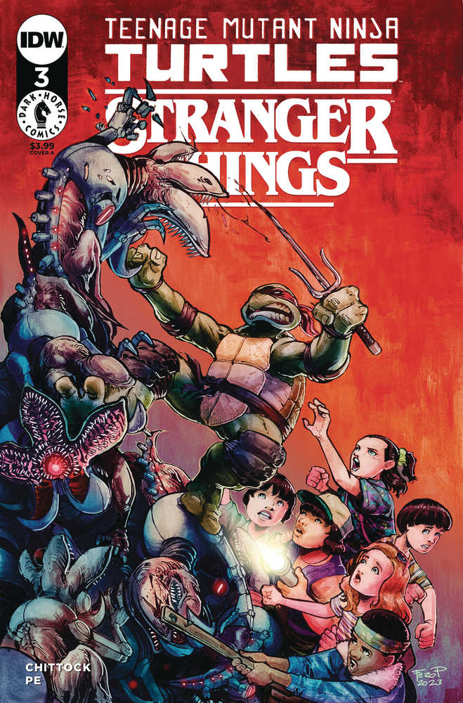 Teenage Mutant Ninja Turtles X Stranger Things #3 Cover A Pe - Walt's Comic Shop