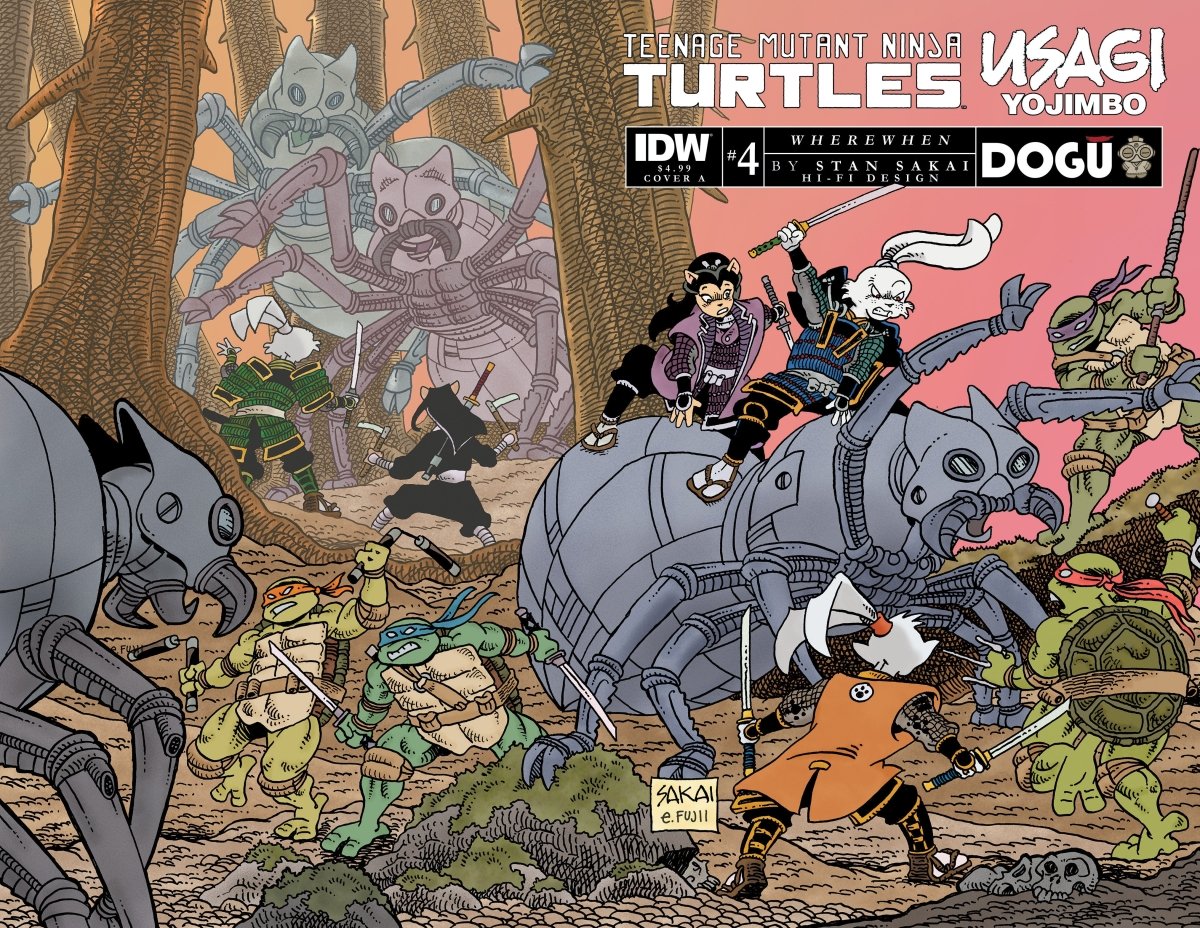 Teenage Mutant Ninja Turtles/Usagi Yojimbo: Wherewhen #4 Cover A (Sakai) - Walt's Comic Shop