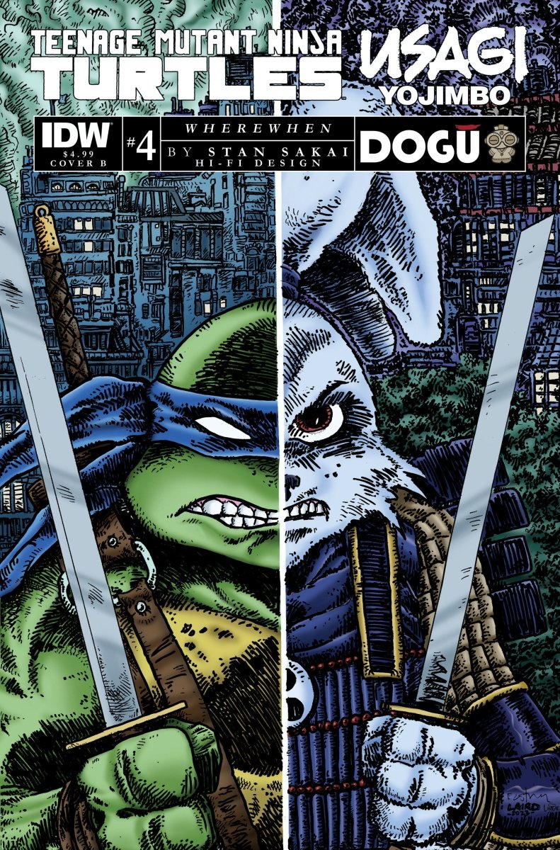 Teenage Mutant Ninja Turtles/Usagi Yojimbo: Wherewhen #4 Variant B (Eastman & Laird) - Walt's Comic Shop