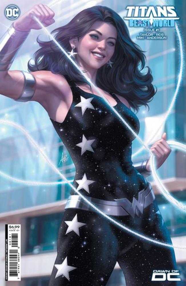 Titans Beast World #1 (Of 6) Cover D Stanley Artgerm Lau Card Stock Variant - Walt's Comic Shop