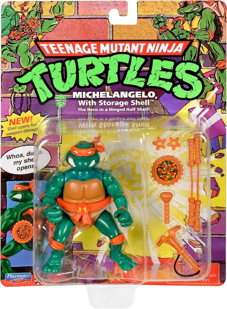 TMNT Classic Collection Michaelangelo With Storage Shell Action Figure - Walt's Comic Shop