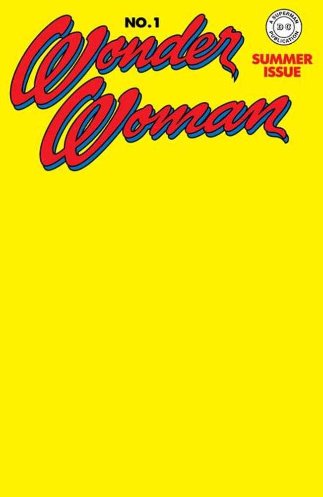 Wonder Woman #1 (1942) Facsimile Edition Cover C Blank Card Stock Variant - Walt's Comic Shop